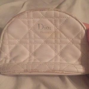 Travel size Dior makeup bag
